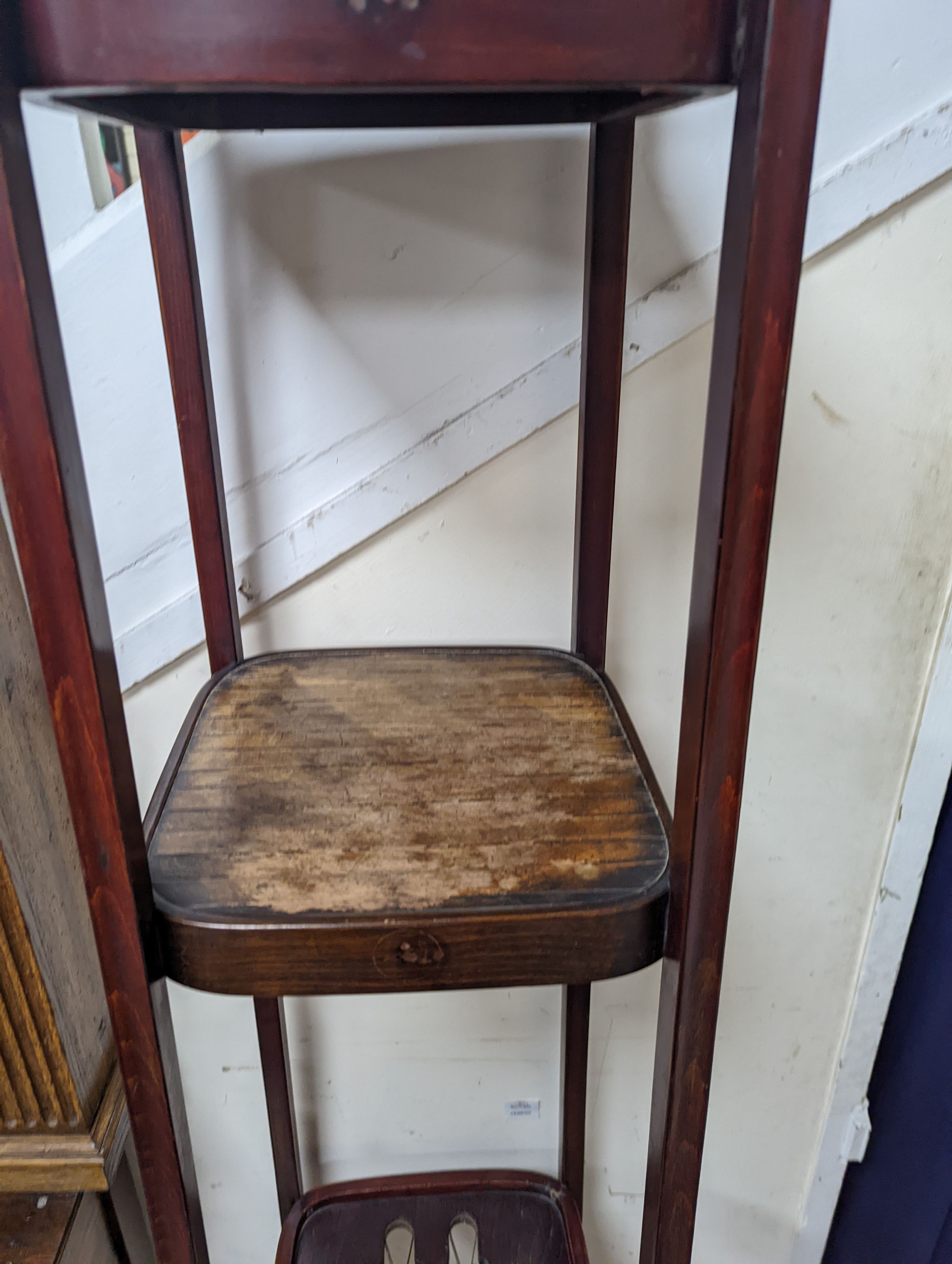 Attributed to Josef Hoffman, a Mundus and J & J Kohn Ltd bentwood hallstand, bears original paper label, height 183cm